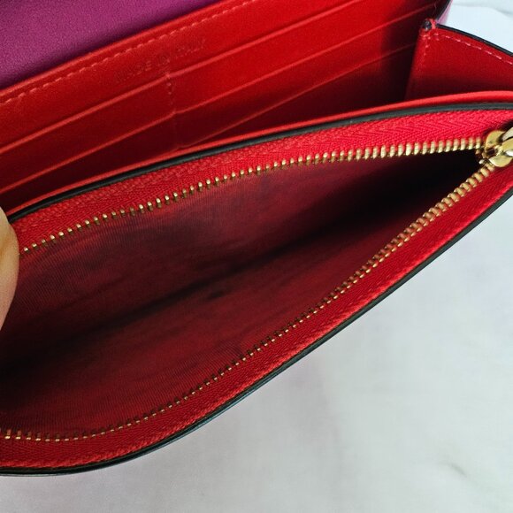 Louboutin Pink spiked leather wallet wristlet clutch - Picture 12 of 16